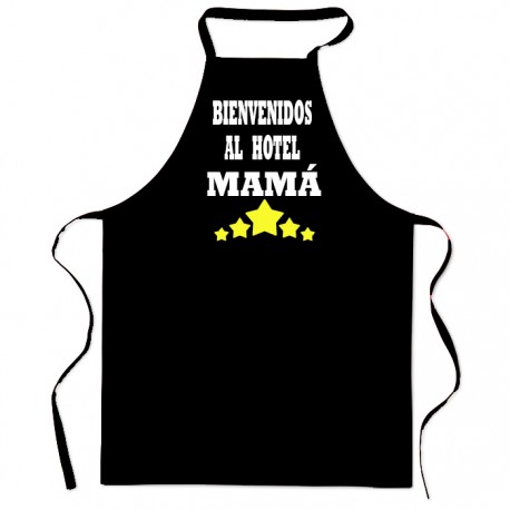 DELANTAL ADULTO BIENVENIDOS AL HOTEL MAMÁ