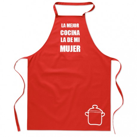 DELANTAL ADULTO LA MEJOR COCINA LA DE MI MUJER