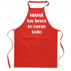 DELANTAL ADULTO MAMÁ TUS BESOS LO CURAN TODO