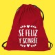 Mochila "Sé feliz y sonrie"