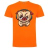 CAMISETA ADULTO NARANJA PERRO CASCOS