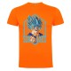 CAMISETA NARANJA ADULTO PELO AZUL