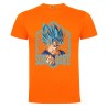 CAMISETA ADULTO NARANJA PELO AZUL