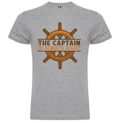 CAMISETA ADULTO GRIS TIMÓN CAPITÁN