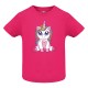 CAMISETA INFANTIL FUXIA UNICORNIO SENTADO