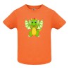 CAMISETA NARANJA INFANTIL DRAGÓN ALAS