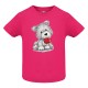 CAMISETA FUXIA INFANTIL PERRITO CORAZÓN