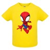 CAMISETA INFANTIL AMARILLA MUÑECO ARAÑA