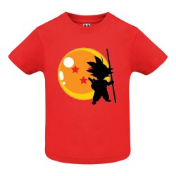 CAMISETA INFANTIL ROJA G O K U B O L A