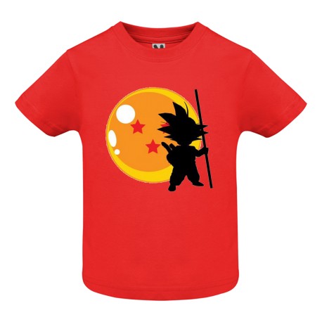CAMISETA INFANTIL ROJA G O K U B O L A