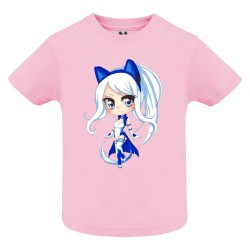 CAMISETA INFANTIL ROSA DIABLILLA AZUL