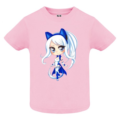 CAMISETA INFANTIL ROSA DIABLILLA AZUL