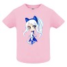 CAMISETA INFANTIL ROSA DIABLILLA AZUL