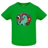 CAMISETA INFANTIL VERDE DINO BOMBERO