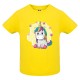 CAMISETA INFANTIL AMARILLA UNICORNIO ESTRELLAS