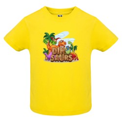 CAMISETA AMARILLO INFANTIL DINOSAURS