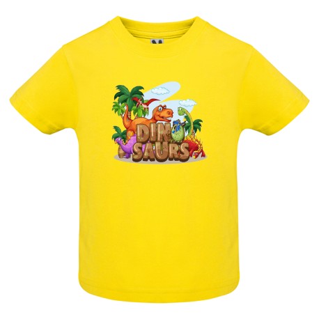 CAMISETA AMARILLO INFANTIL DINOSAURS