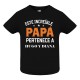 CAMISETA ADULTO NEGRA ESTE PAPÁ INCREÍBLE PERTENECE A