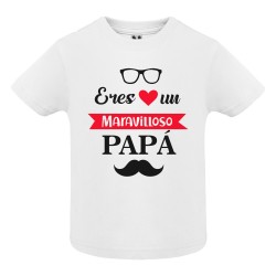 CAMISETA ADULTO BLANCA ERES UN MARAVILLOSO PAPÁ