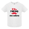 CAMISETA BEBÉ BLANCA MI PADRINO ME ADORA