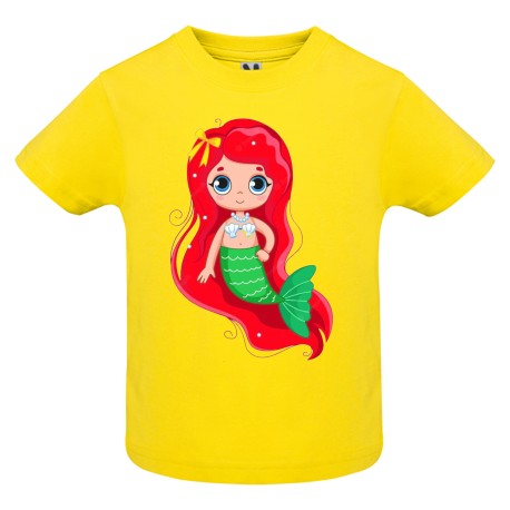 CAMISETA INFANTIL AMARILLA SIRENA