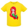 CAMISETA INFANTIL AMARILLA SIRENA