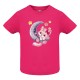 CAMISETA INFANTIL FUXIA GATO LUNA