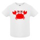 CAMISETA INFANTIL BLANCA CANGREJO