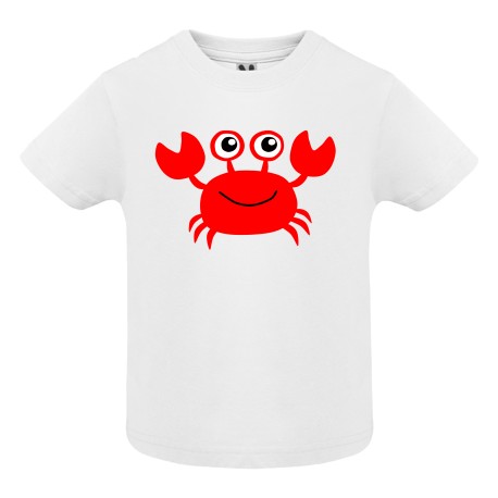 CAMISETA INFANTIL BLANCA CANGREJO