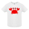 CAMISETA INFANTIL BLANCA CANGREJO