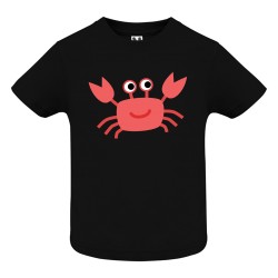 CAMISETA INFANTIL NEGRA CANGEJO ROSADO