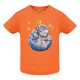 CAMISETA INFANTIL NARANJA ASTRONAUTA LUNA