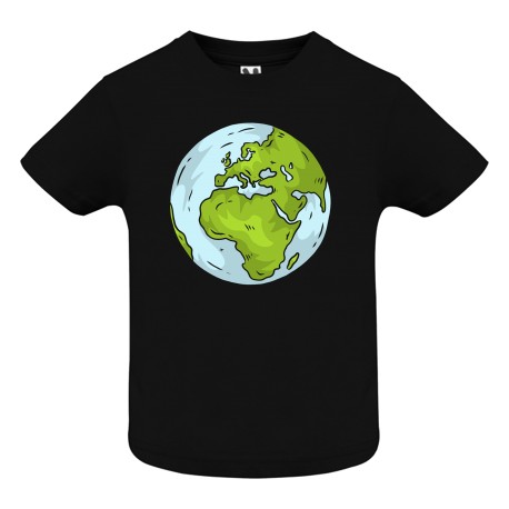 CAMISETA ADULTO NEGRA MUNDO