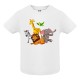 CAMISETA BEBÉ BLANCA ANIMALES