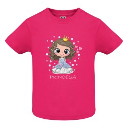 CAMISETA INFANTIL FUXIA PRINCESA