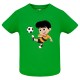 CAMISETA INFANTIL VERDE NIÑO FÚTBOL