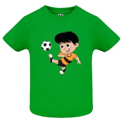 CAMISETA INFANTIL VERDE NIÑO FÚTBOL