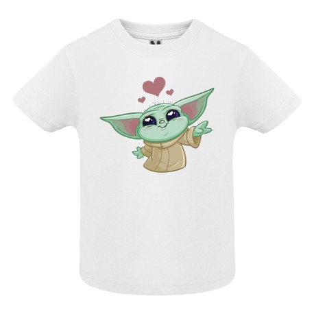 CAMISETA INFANTIL BLANCA BABY VERDE