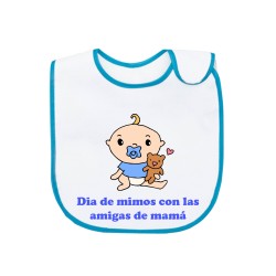BABERO AZUL DIA DE MIMOS CON LAS AMIGAS DE MAMÁ