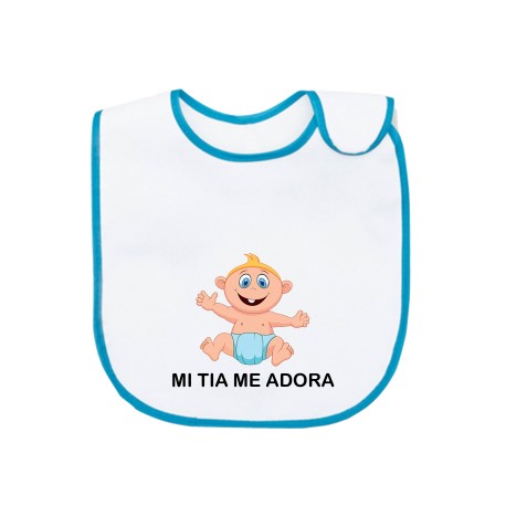 BABERO AZUL MI TIA ME ADORA